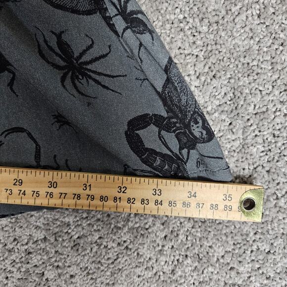 Disturbia Dress Womens 2 Gray Parasite Smock Mini Insects AOP Goth Feminine - Picture 10 of 16